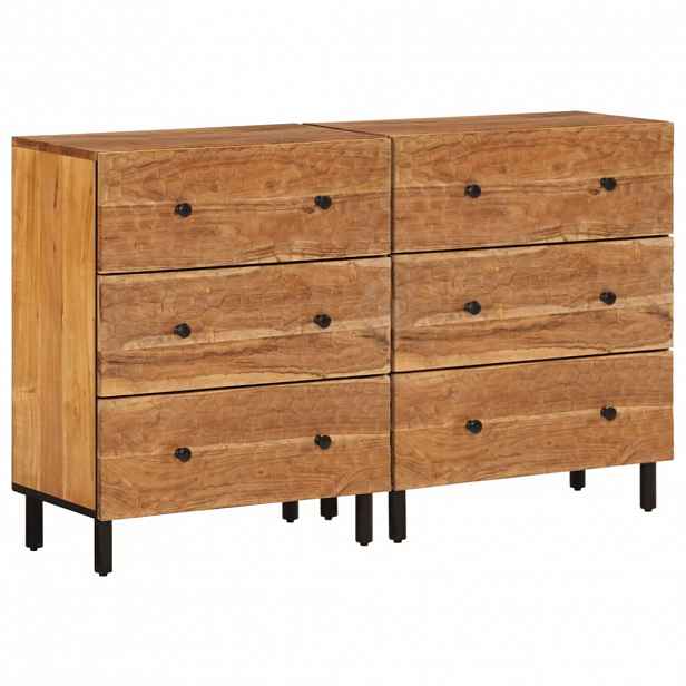 vidaXL Odkládací skříňky 2 ks 60 x 33 x 75 cm masivní akáciové dřevo