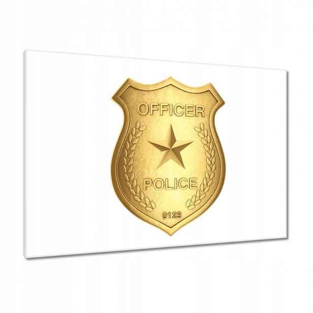 Obrazy 100x70 Zlatý odznak policisty