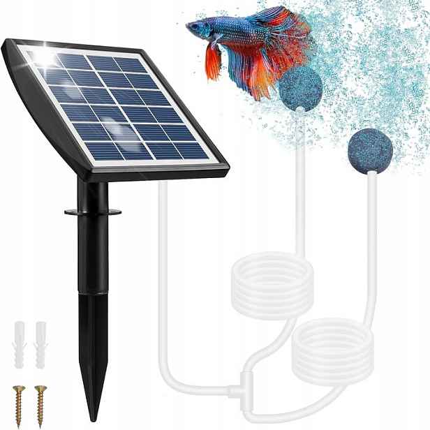 Solární Provzdušňovací Čerpadlo Do Jezírka S Vestavěnou Baterií 2200 Mah