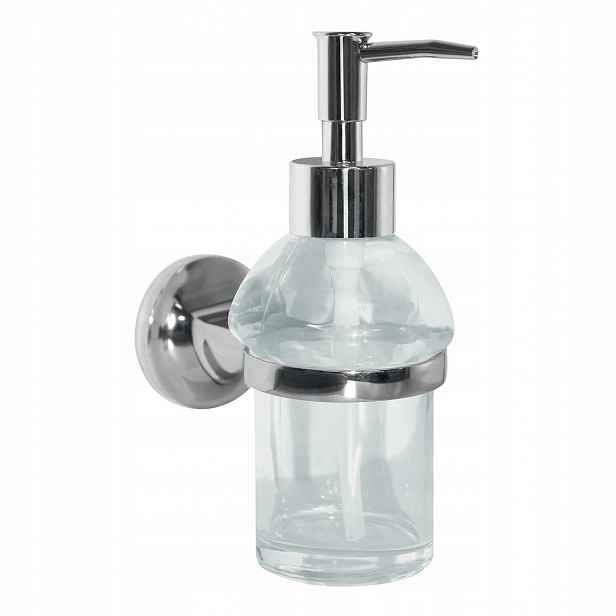 Spirella nástěnný dávkovač mýdla Lagune, sklo, chromovaný plast, 0,2 L