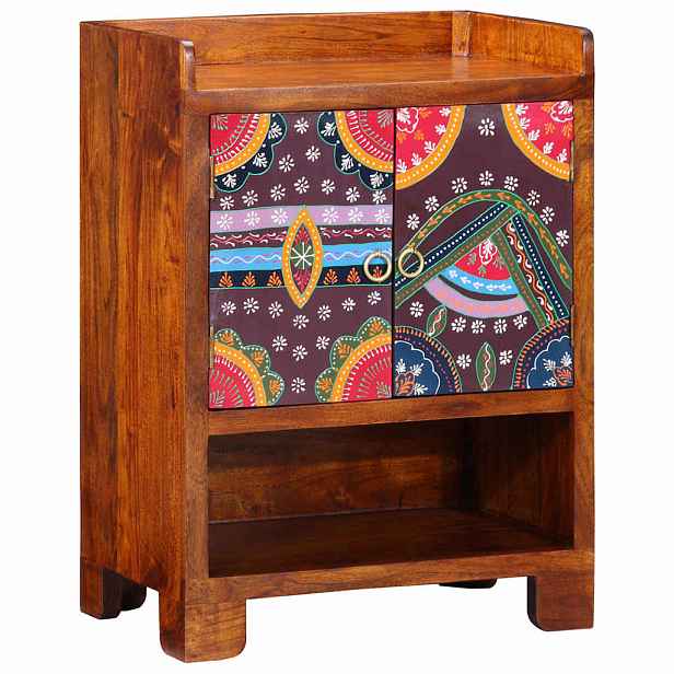 vidaXL Skříň na obuv Hnědá 55 x 35 x 75 cm Masivní akátové dřevo