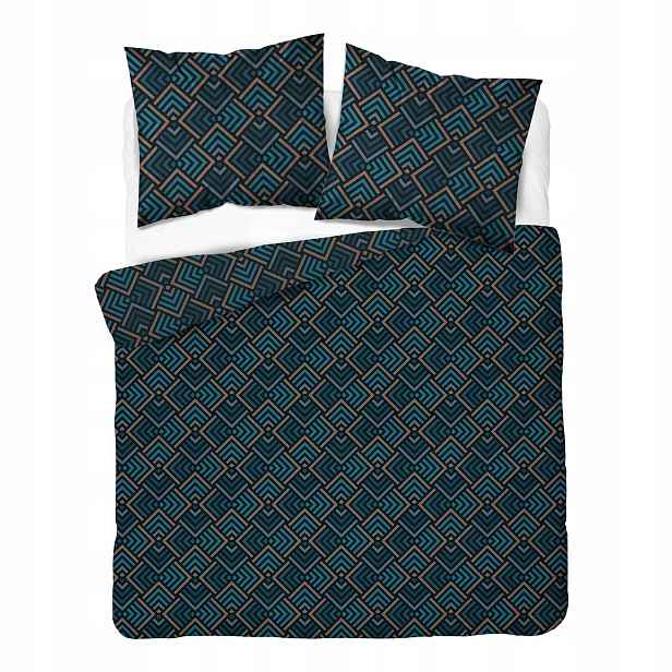 Povlečení 180x200 modré s drobnými barevnými kosočtverci Home Satin