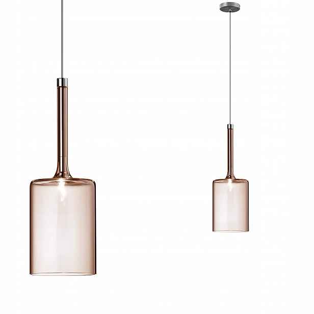 Skleněná závěsné stropní svítidlo Jantarová Amber B G4 10CM