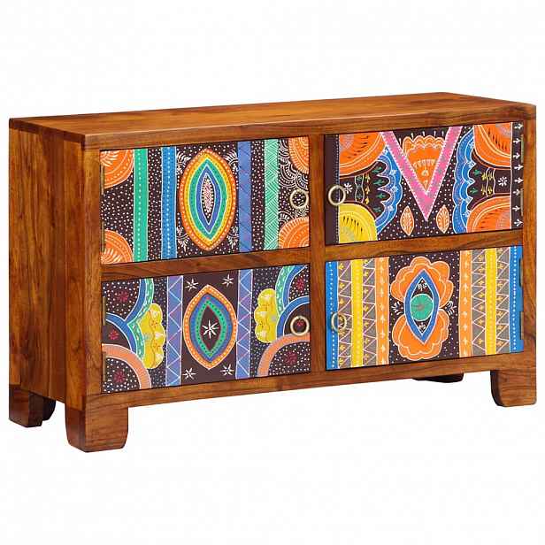 vidaXL Skříň na obuv 90 x 35 x 55 cm Masivní akátové dřevo Hnědá