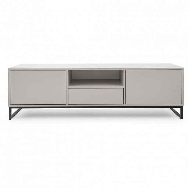 Beautysofa NÍZKÁ komoda Giana se 2 dvířky a zásuvkou, 160 cm, béžová písková