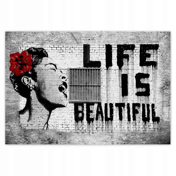 Fototapety 152x104 Banksy Život je krásný