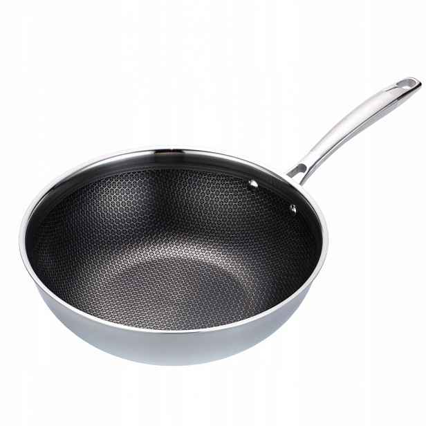 Profesionální pánev Wok nerezová ocel 30 cm Maestro MR-1224-30