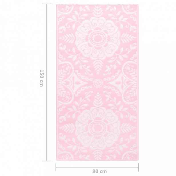 Venkovní koberec růžová PP Dekorhome 80x150 cm
