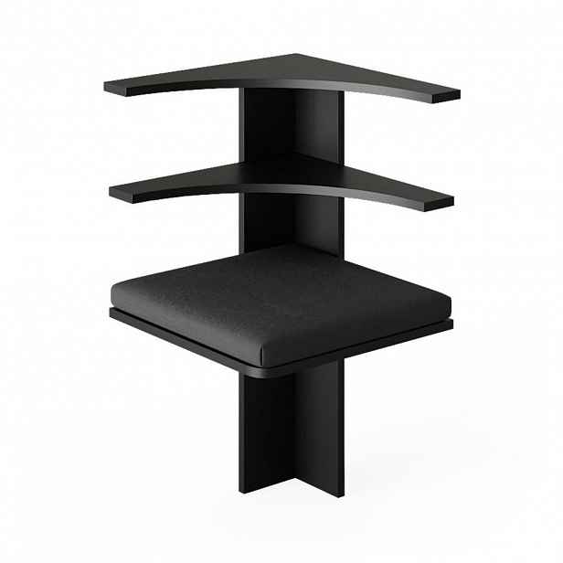 Vicco LAVICE DO JÍDELNY DO ROHU Roman Černá 43.5 x 43.5 cm