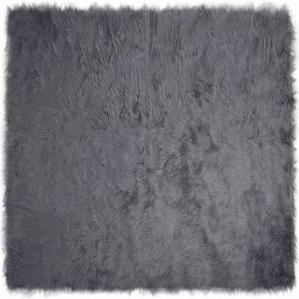 vidaXL Koberec z umělé ovčí kožešiny TAFALLA Antracitová 120 x 120 cm