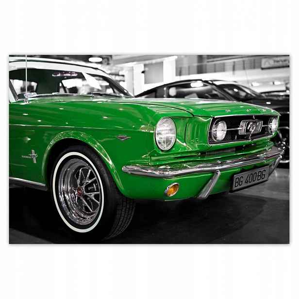 Plakáty 185x125 Zelený Ford Mustang