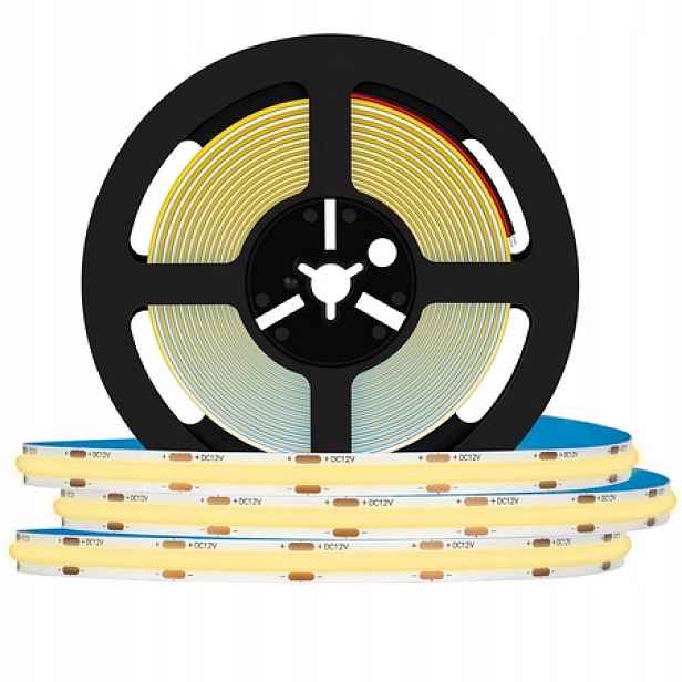 Cob Led Páska 24V Barva Bílá Teplá 3000K 15W/m Rolka 50m 528D 1650lm 10mm