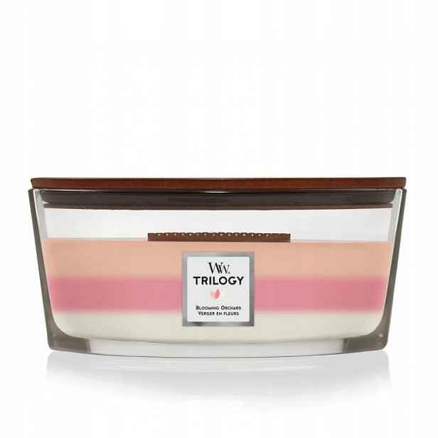 sójová svíčka WoodWick vůně Blooming Orchard 453g svíčka 40h elipsa