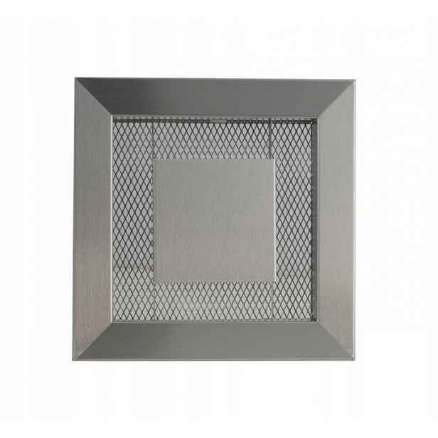 Ventilační mřížka kovová ozdobná nerez 14x14