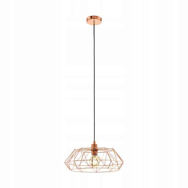 Závěsná lampa Eglo Carlton 1 světelné body E27 49488 měděná