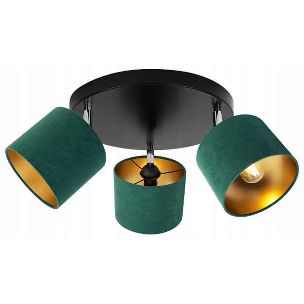 Závěsná Stropní Lampa Lustr Stropní Svítidlo Zlatý Velur