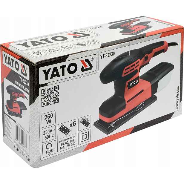 Bruska s orbitálním pohybem 260W YT-82230 Yato