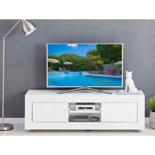 TV stolek s osvětlením Oakland 140 cm, bílý