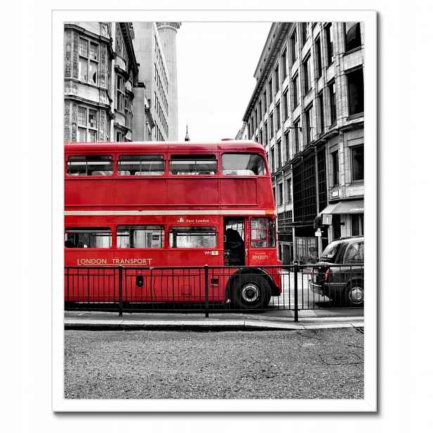 Plakáty v rámu 40x50 Červený autobus Londýn