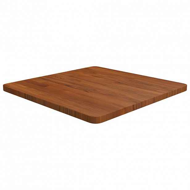 vidaXL Čtvercová stolní deska tmavě hnědá 60x60x2,5 cm ošetřený dub