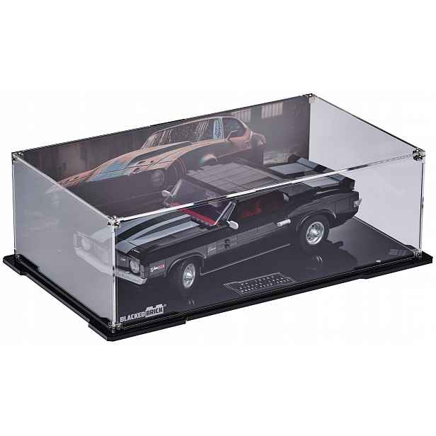 Vitrína s pozadím Blacked Brick pro Lego 10304 Icons Chevrolet Camaro Z28