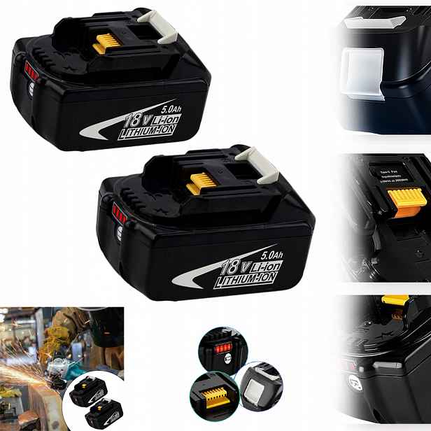 Náhradní Akumulátor Baterie 18V/21V 5AH Pro Makita BL1850B Nabíječka