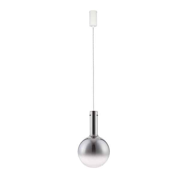 Šedé skleněné LED stmívatelné závěsné svítidlo ø 25 cm Nostos – Nova Luce