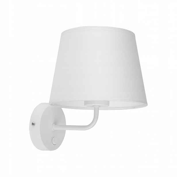 Nástěnné svítidlo Maja Bílé Abažur 1xE27 Osvětlení bytu Obývací pokoj Pokoj Design
