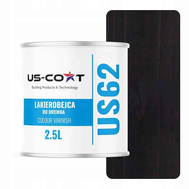 Nátěr Na Dřevo Oken Plotů 3V1 Lazura Barva Černá Polomatná 2.5 L Uv