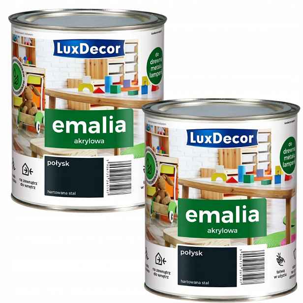 Sada 2KS Luxdecor Univerzální Smalt 0,75L Kalená Ocel Lesklá