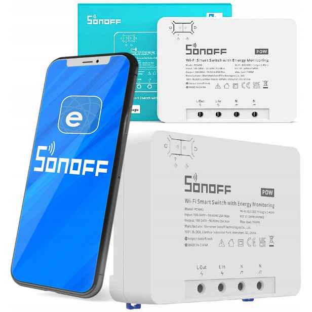 Sonoff 1-kanálový ovladač 25A WiFi POWR3