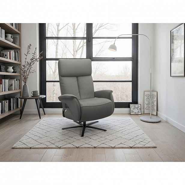 Sit & More RELAXAČNÍ KŘESLO, kůže, antracitová