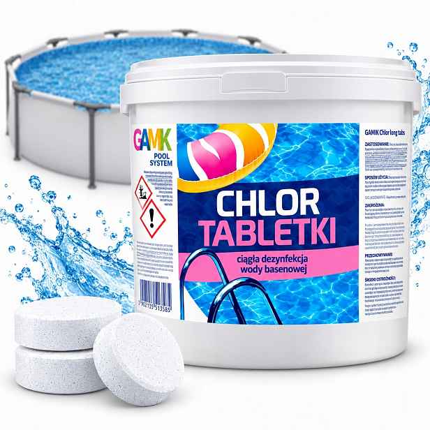 Dezinfekce Vody Chlor 3KG Tablety 200G 15X200G Bazénová Chemie Do Bazénu