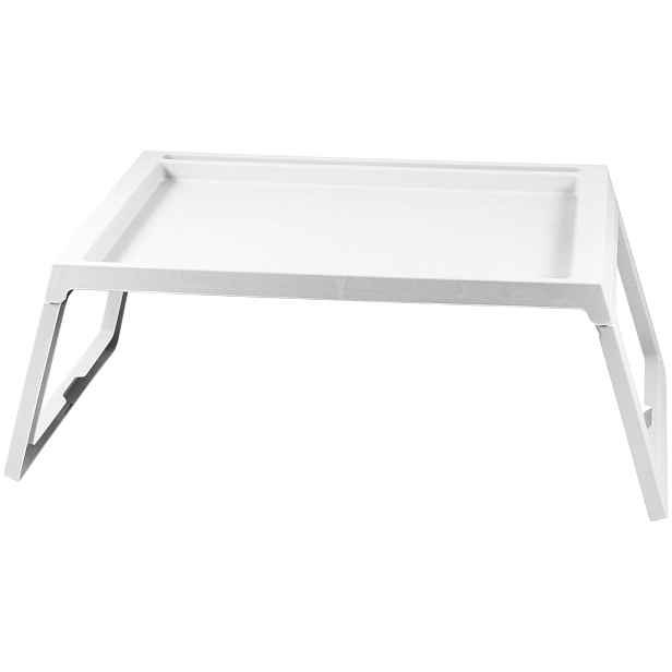 DIHOME DI4462 Servírovací stolek do postele plastový, 54,4x35,7x26,3cm, bílá