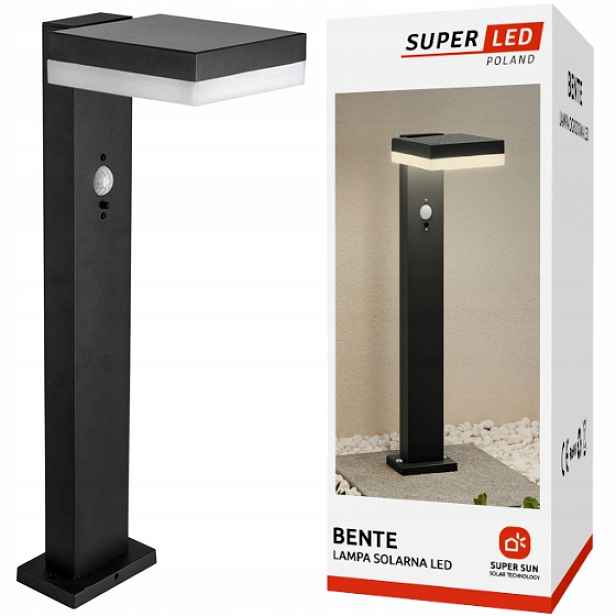 Led venkovní stojící zahradní lampa Sloupek 50 cm solární Silné Světlo