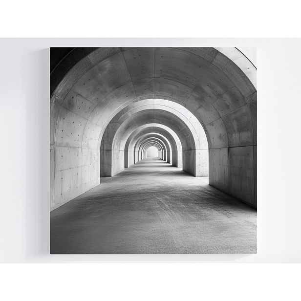 Obraz Na Plátně Architektura Městský Tunel Koridor Beton 50x50