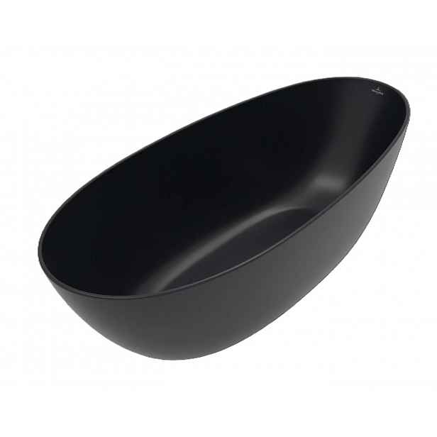Villeroy & Boch Antao - Volně stojící vana 170x75 cm, Quaryl, Pure Black UBQ170TAO7V-R7