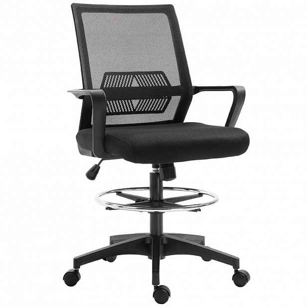 Vinsetto KANCELÁŘSKÁ ŽIDLE Ergonomická kancelářská židle s nastavitelným podnožím, funkce houpání
