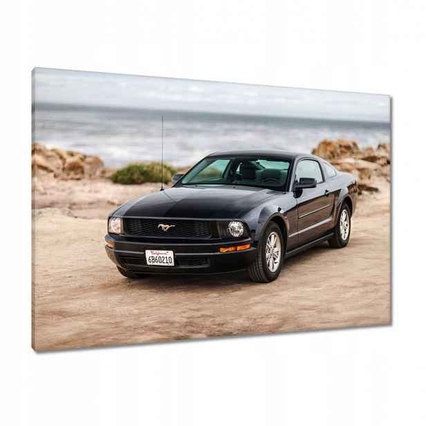 Obrazy 100x70 Černý Ford Mustang