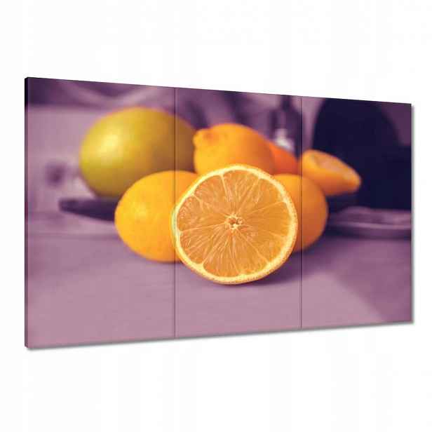 Obrazy 120x80 Citronky ve fialové barvě