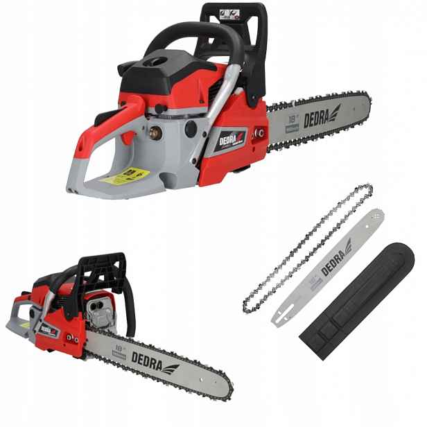 Benzínová řetězová pila 2,4 kW 58 cm³ vodící lišta 18" 45 cm Dedra DED8718
