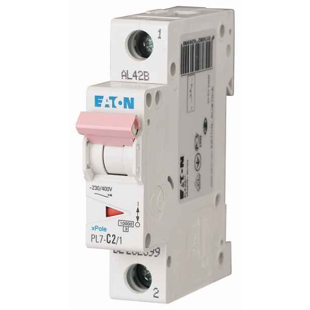 Jistič Eaton PL7-C2/1 10 kA C 2 A