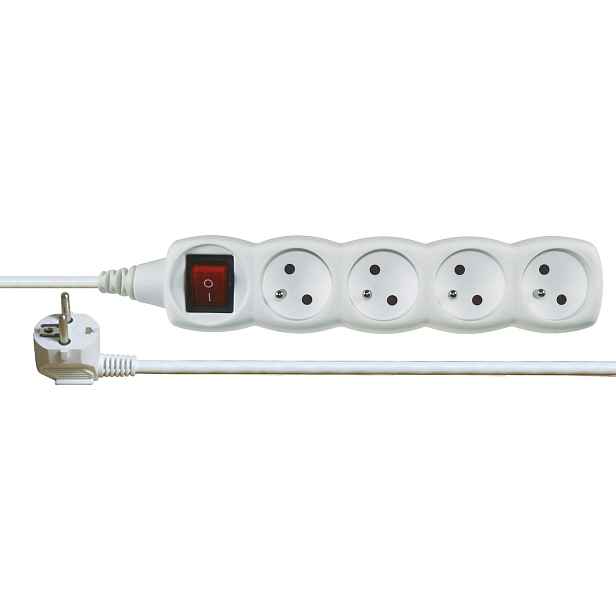Kabel prodlužovací s vypínačem 4zásuvka Emos 3 m 1 mm2 IP 20