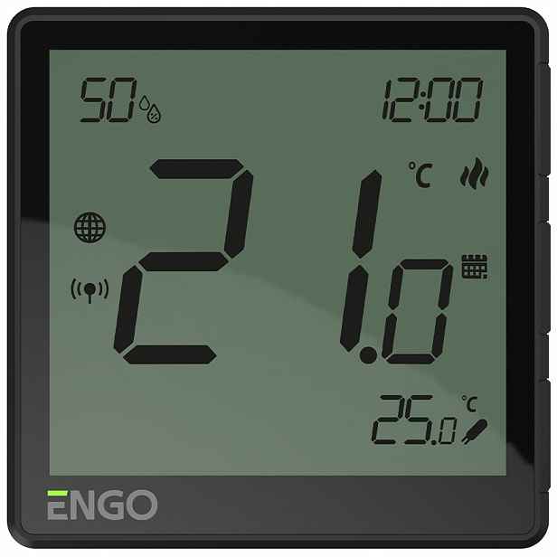 Podomítkový Engo Internetový Regulátor Teploty Zigbee 230V, Černý