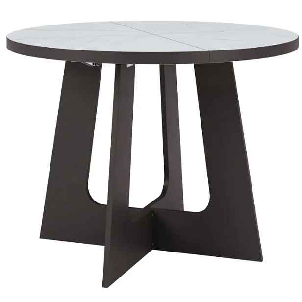 Szynaka Rozkládací jídelní stůl Belagio 110/160 cm černý/mramor