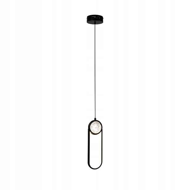 Závěsná Led lampa černá podlouhlá ozdobná 3000K do ložnice Candellux