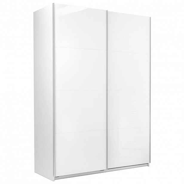 P & B ŠATNÍ SKŘÍŇ S POSUVNÝMI DVEŘM, bílá, 150/210/62 cm