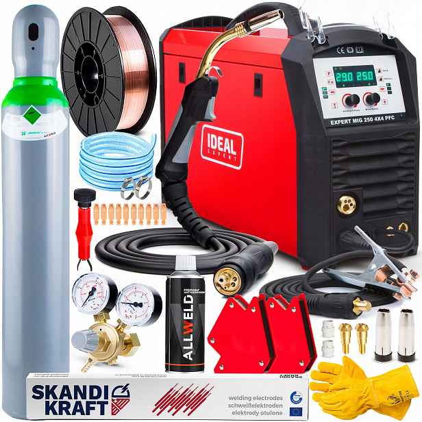 Invertorová Svářečka Ideal Expert Mig 250 4X4 Pfc Mma Tig Igbt Alu 230V 3V1