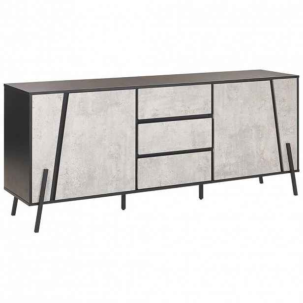 Beliani SIDEBOARD se 2 dveřmi Šedý Betonový efekt Blackpool