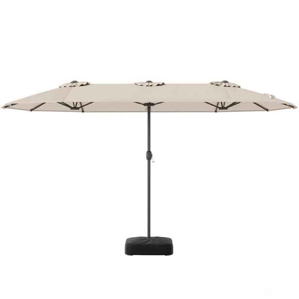 Deštník Costway béžový 400 x 243 cm